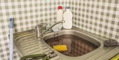 Sink Clogged with Coffee Grounds