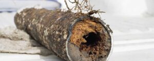 A very clogged main pipeline. What is hydro jetting and how effective is it?