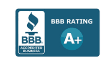 BBB Accreditation and A+ Rating for meeting the BBB’s accreditation standards.
