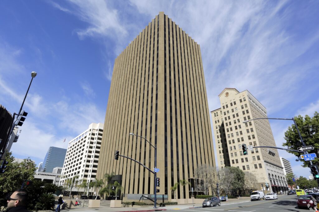 The Civic Center Plaza Building in Downtown San Diego